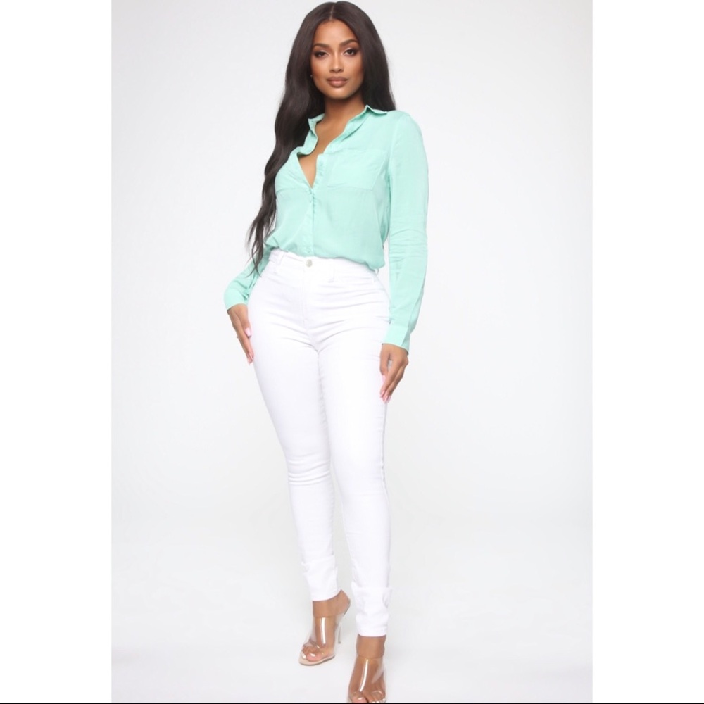 Eva Super Soft Curvy Skinny Jean - White - Size 18